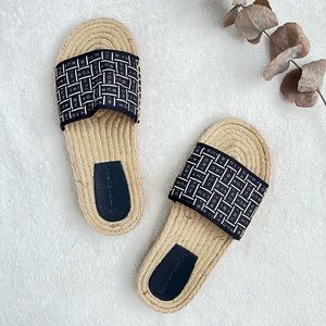 Tory Burch Logo Woven Espadrilles